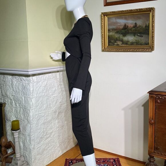 NWOT De Base Black Cutout Bodycon Dress - Picture 4 of 12
